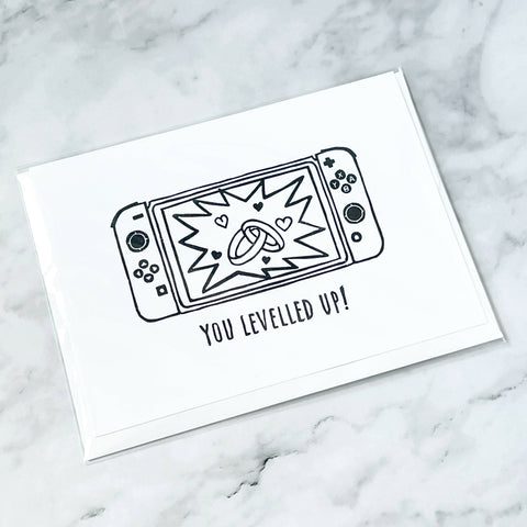 You Levelled Up wedding card - Shop Motif