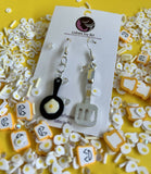 You're my Butter Half - Egg + Toast & Pan + Spatula Dangle Earrings - Shop Motif 