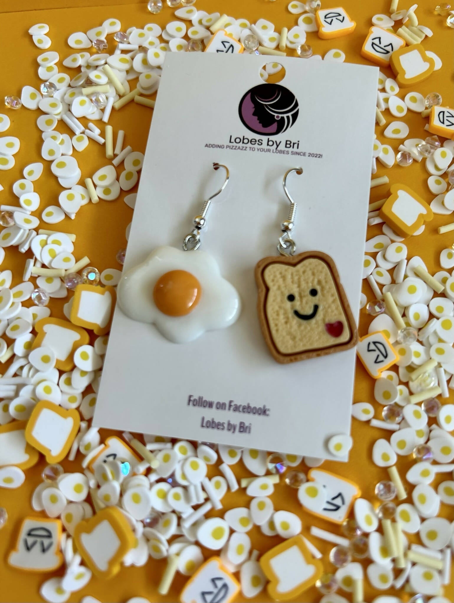 You're my Butter Half - Egg + Toast & Pan + Spatula Dangle Earrings - Shop Motif