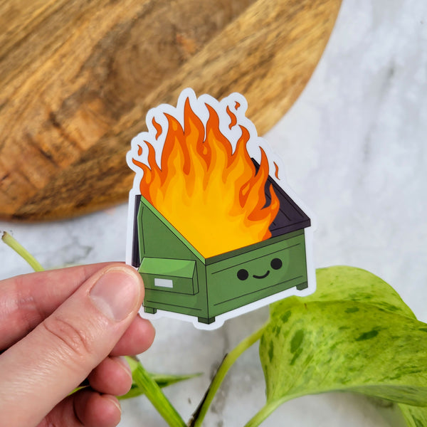 Dumpster Fire 3" Vinyl Sticker