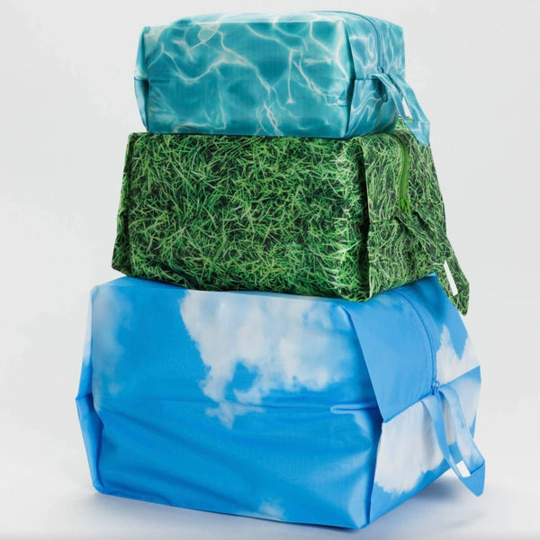 Baggu - 3D Zip Set - Lawnscape - Shop Motif