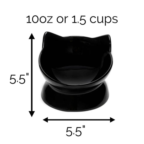 Park Life Designs - Oscar Tilt Cat Dish: Black