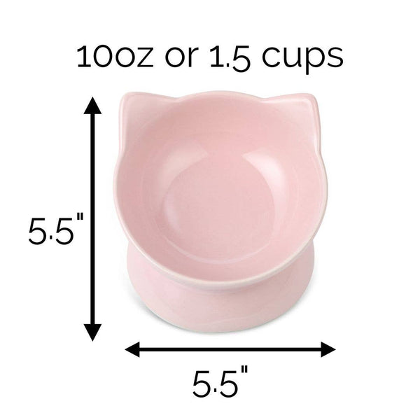 Park Life Designs - Oscar Tilt Cat Dish: Pink