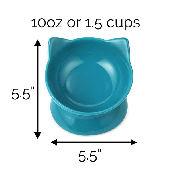 Park Life Designs - Oscar Tilt Cat Dish: Blue