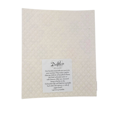 Driftless Studios - Light Blue With White Flower Swedish Dishcloth - Shop Motif