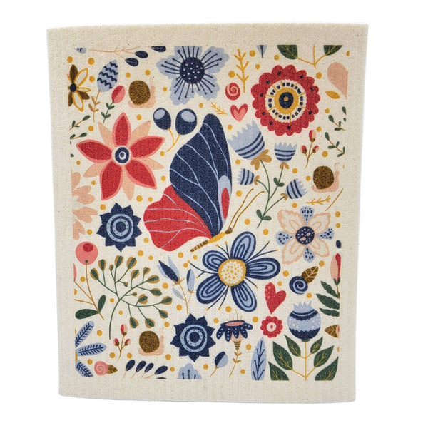 Driftless Studios - Spring Garden Flowers Swedish Dishcloth - Spring Decor