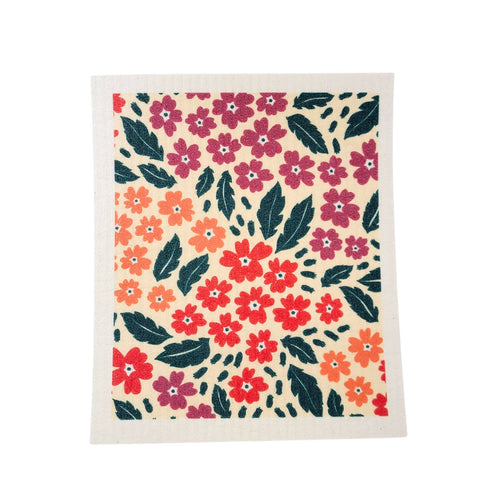 Driftless Studios - Summer Flower Patterned Swedish Dishcloths - Sponge Cloth - Shop Motif