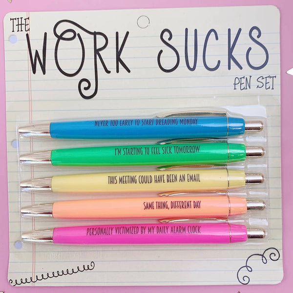 FUN CLUB - Work Sucks Pen Set - Shop Motif