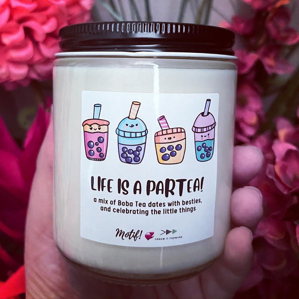 Life Is A PARTEA!  8oz Candle