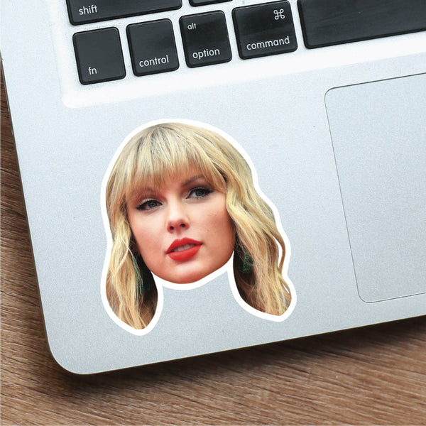 Lucky Mfg. Co. - Taylor Swift Celebrity Head Vinyl Sticker - Shop Motif