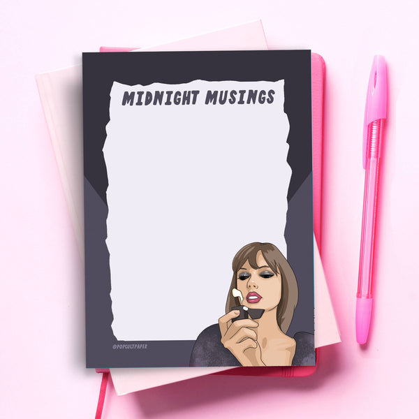 Pop Cult Paper - Midnights Taylor Swift Funny Notepad - Pop Culture Pad