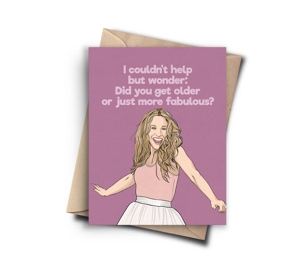 Pop Cult Paper - Sex and the City Carrie Bradshaw Funny Birthday Card