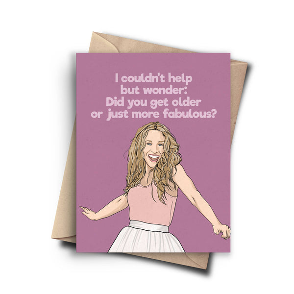 Pop Cult Paper - Sex and the City Carrie Bradshaw Funny Birthday Card - Shop Motif