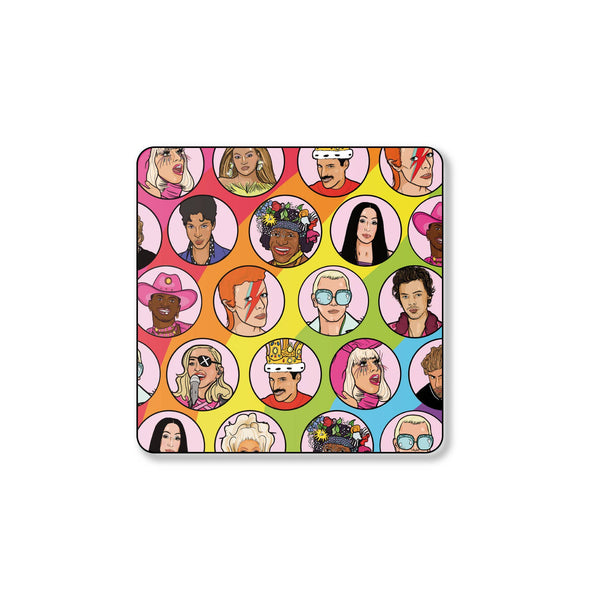 Studio Soph - Queer Icons & Supporters Square Coaster - Shop Motif