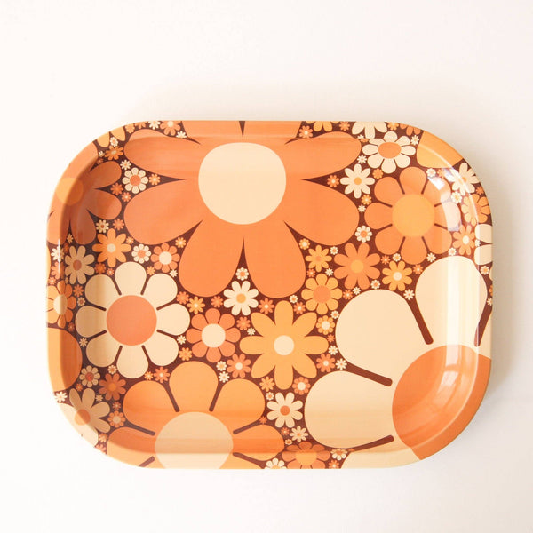 Sunshine Studios - 70's Floral Metal Tray