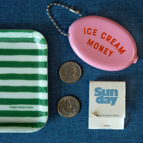 Three Potato Four - Coin Pouch - Ice Cream Money - Shop Motif